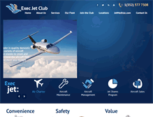 Tablet Screenshot of execjetclub.com